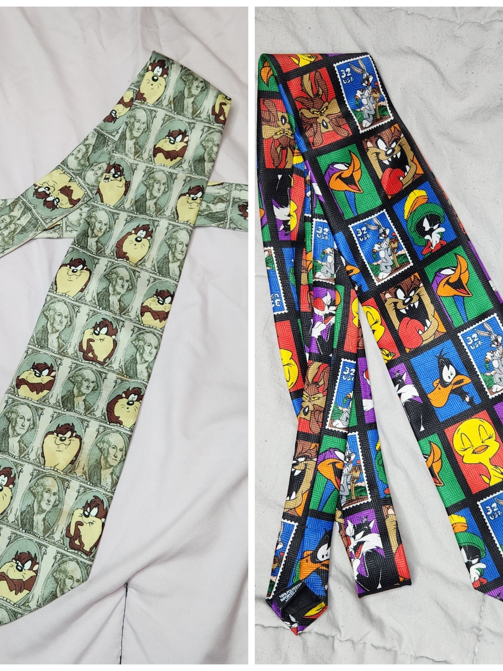 Looney Tunes Vintage Ties - Multi-Color Cartoon Design